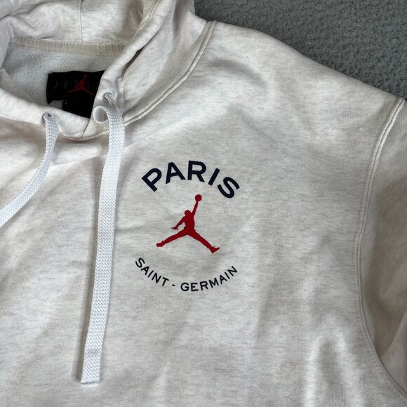 Nike Air Jordan Hoodie Men Large CreamPSG Paris Saint Germain